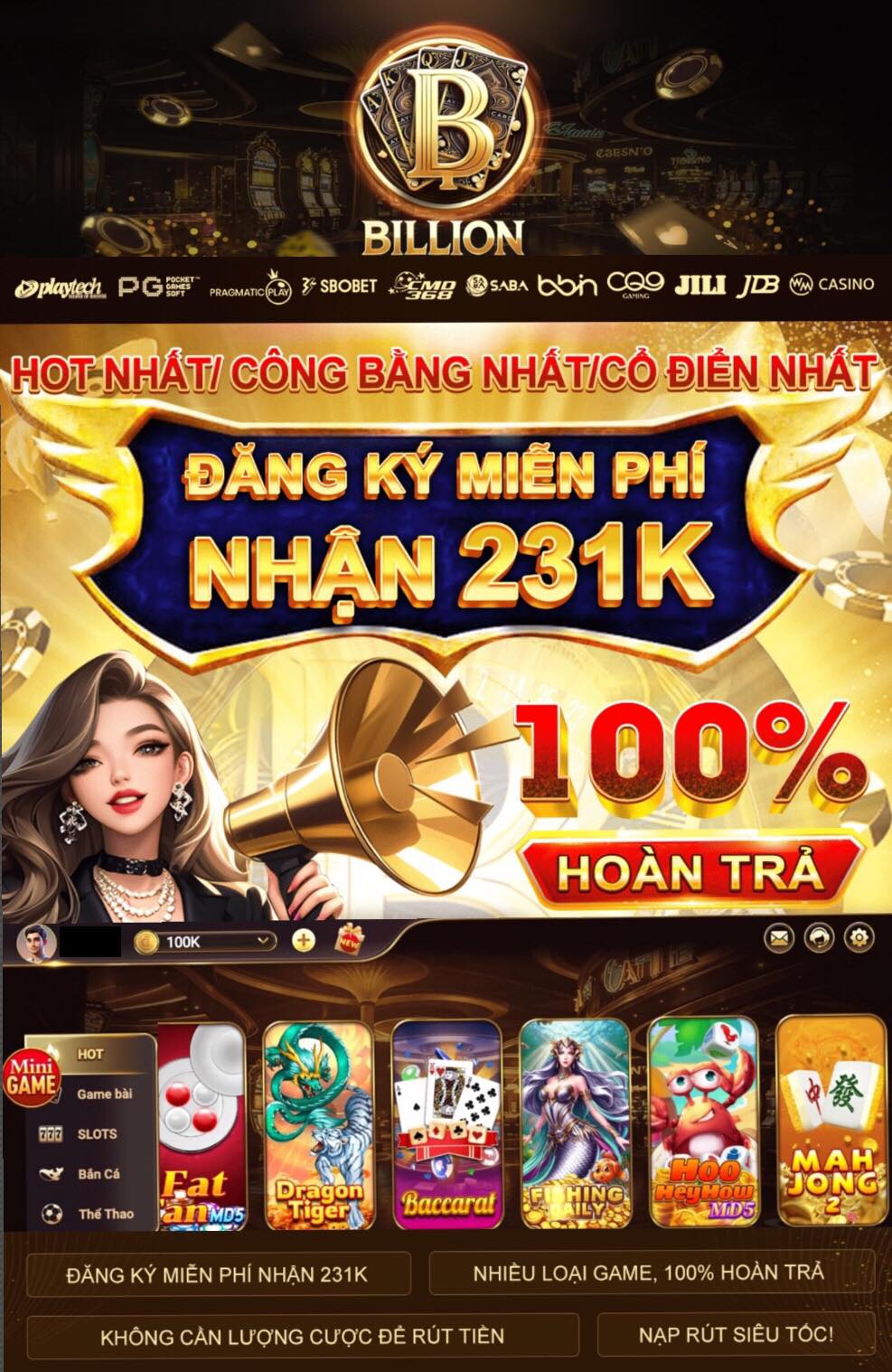 BILLION CLUB TẶNG 231K MIỄN PHÍ