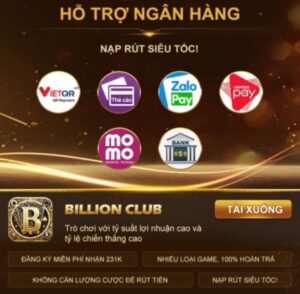 nạp rút tiền billion club