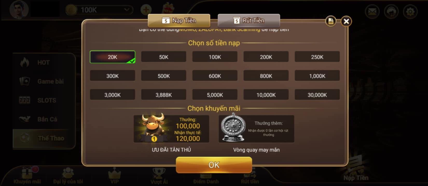 Chi tiết cách thực hiện nạp tiền qua billion club